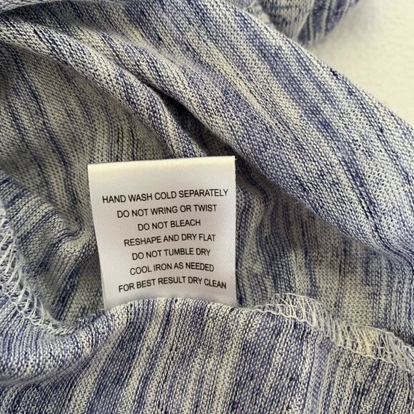 Olive + Oak Women's Large Dolman Tunic Bonee Dress Sheer Marled Blue New - Picture 6 of 6